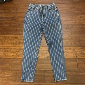Striped Blue Women's Jeans